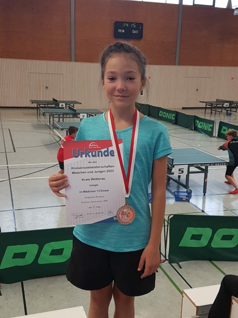 Nastja Kostina, Zweite bei den Kreismeisterschaften